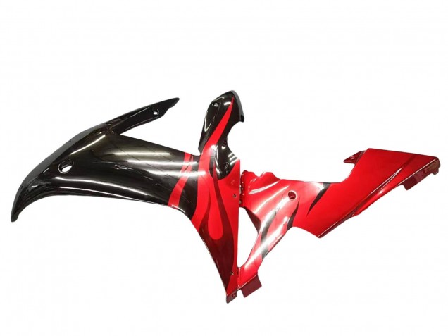 2002-2003 Yamaha YZF 1000 R1 Motorcycle Fairings - Glossy Black Red Flame Australia for Sale