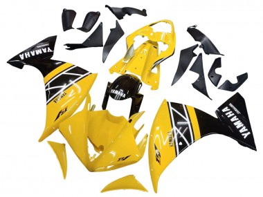 2009-2011 Yamaha YZF 1000 R1 Motorcycle Fairing Kits - Yellow White Black Stripe Australia for Sale
