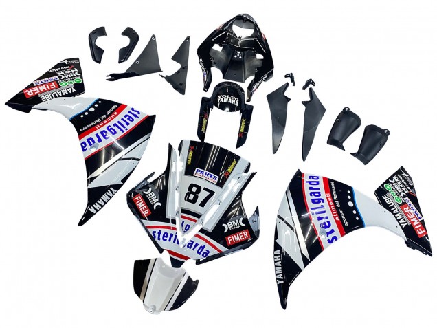 2012-2014 Yamaha YZF 1000 R1 Motorcycle Fairings - Glossy Black White Red Fimer Yamalube Sterilgarda 87 Australia for Sale