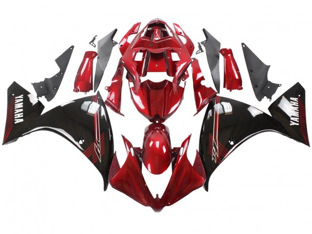 2012-2014 Yamaha YZF 1000 R1 Motorcycle Fairings - Red Glossy Black Australia for Sale