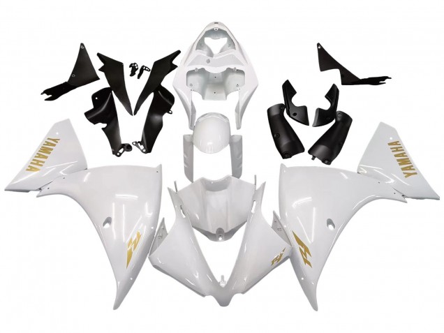2012-2014 Yamaha YZF 1000 R1 Motorcycle Fairings - White Gold Decals Australia for Sale
