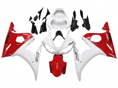 2003-2004 Yamaha YZF R6 Motorcycle Fairings - White Red Australia for Sale