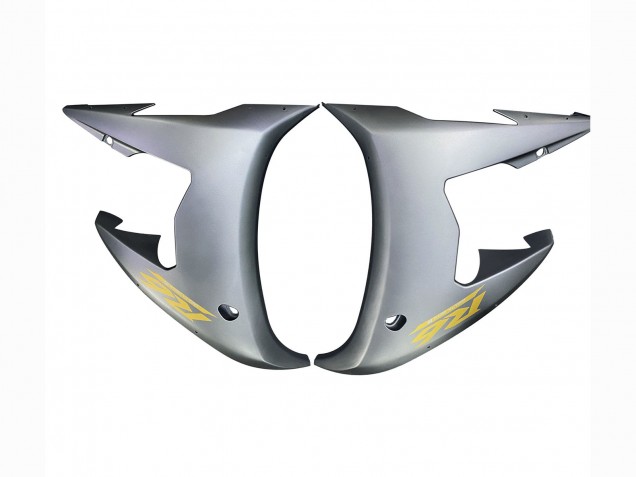 2003-2004 Yamaha YZF R6 Motorcycle Fairings - Matte Grey Matte Black Gold Decals Australia for Sale