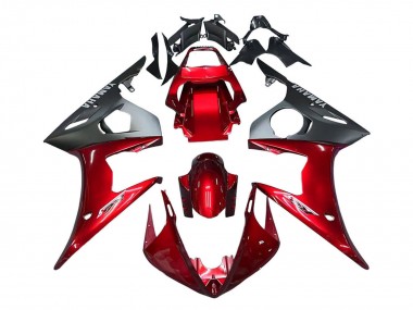 2005 Yamaha YZF 600 R6 Motorcycle Fairing Kits - Red Matte Black Australia for Sale