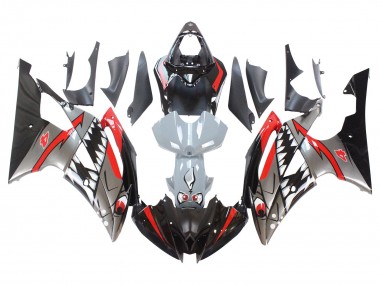 2008-2016 Yamaha YZF 600 R6 Motorcycle Fairings - Silver Black Red Shark 4 Australia for Sale