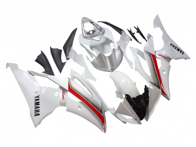 2008-2016 Yamaha YZF 600 R6 Motorcycle Fairings - White Red Australia for Sale