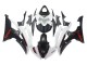 2008-2016 Yamaha YZF 600 R6 Motorcycle Fairings - White Matte Black Red Decals Australia for Sale