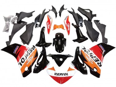 2011-2015 Honda CBR250RR Motorcycle Fairings - Orange White Red Black Glossy HRC Repsol Australia for Sale