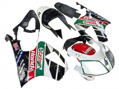 2000-2006 Honda VTR1000 Motorcycle Fairings - White Red Green Glossy Black Castrol Australia for Sale