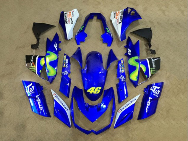 2010-2013 Kawasaki Z1000 Motorcycle Fairings - White Blue Yellow Monster Australia for Sale