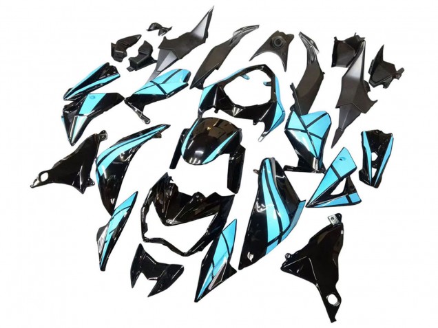 2013-2018 Kawasaki Z800 Motorcycle Fairings - Light Blue Glossy Black Australia for Sale