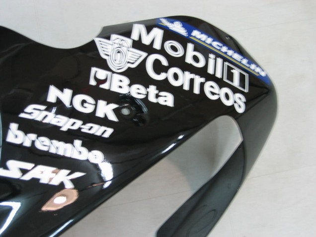 2000-2001 Kawasaki ZX9R Motorcycle Fairings - Glossy Black White West Australia for Sale