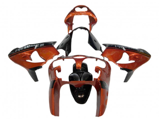 2000-2001 Kawasaki ZX9R Motorcycle Fairing - Orange Black Australia for Sale