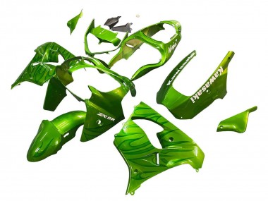 2000-2001 Kawasaki ZX9R Motorcycle Fairings - Green Flame Australia for Sale