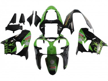 2000-2001 Kawasaki ZX9R Motorcycle Fairings - Green Black Playboy DENSO Australia for Sale