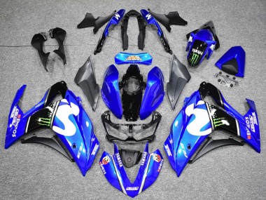 2015-2018 Yamaha YZF R3 Motorcycle Fairings - Blue Black Green Monster Australia for Sale