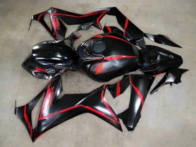 2021-2023 Honda CBR650R Motorcycle Fairings - Glossy Black Red Stripe Australia for Sale