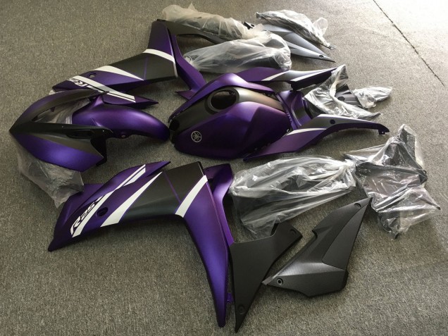 2015-2018 Yamaha YZF R3/R25 Motorcycle Fairings - White Purple Matte Black Australia for Sale
