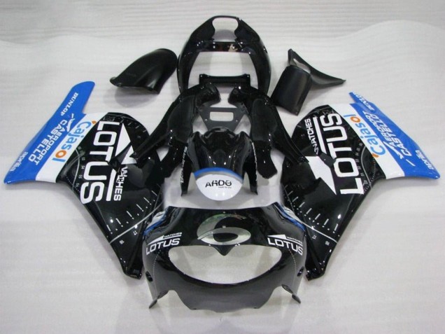 1995-1997 Aprilia RS250 Motorcycle Fairings - Glossy Black White Blue Lotus Australia for Sale