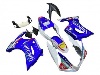 2003-2013 Suzuki SV650 Motorcycle Fairings - White Blue Voltcom Australia for Sale