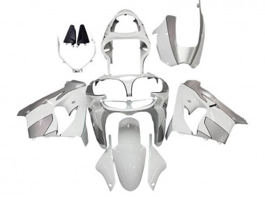 2000-2001 Kawasaki ZX9R Motorcycle Fairings - White Silver Australia for Sale