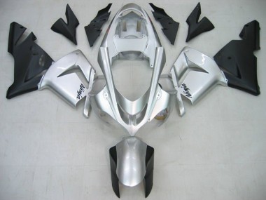 2004-2005 Kawasaki ZX10R Motorcycle Fairings - Glossy Silver Matte Black Australia for Sale