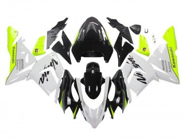 2004-2005 Kawasaki ZX10R Motorcycle Fairings - White Black Neon Yellow Australia for Sale