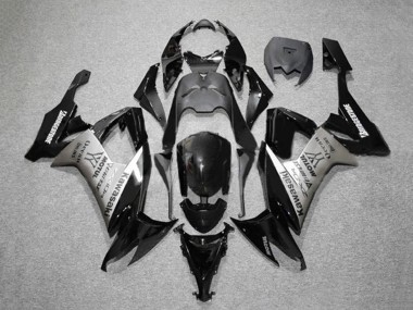 2008-2010 Kawasaki ZX10R Motorcycle Fairings - Glossy Black Grey Bridgestone Motul Australia for Sale