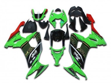 2008-2010 Kawasaki ZX10R Motorcycle Fairings - Green Black Red White Honeycomb Australia for Sale