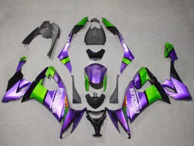 2008-2010 Kawasaki ZX10R Motorcycle Fairings - Purple Green Black Evangelion Australia for Sale