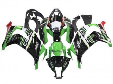 2011-2015 Kawasaki ZX10R Motorcycle Fairings - Green Black White Red Stripe Monster Australia for Sale