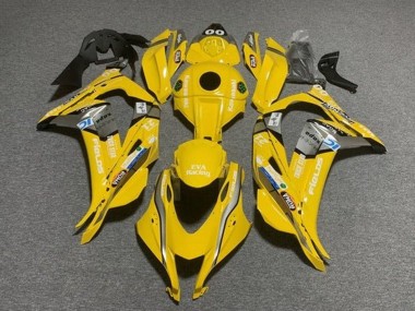 2016-2020 Kawasaki ZX10R Motorcycle Fairings - Yellow Blue White Trick Star Eva Racing Australia for Sale