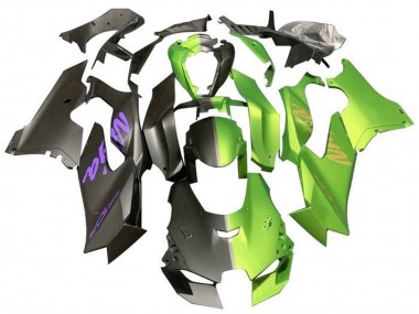 2021-2025 Kawasaki ZX10R Motorcycle Fairings - Matte Black Matte Green Split Australia for Sale