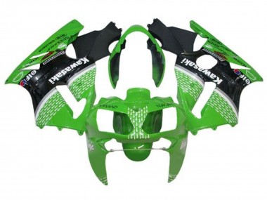 2000-2001 Kawasaki ZX12R Motorcycle Fairings - Green Black White Elf Australia for Sale