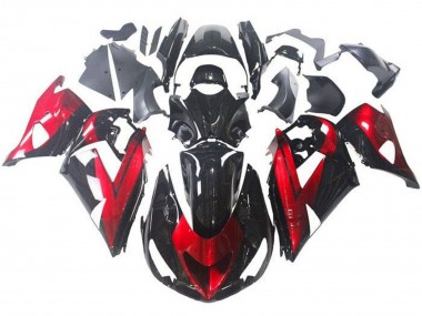 2006-2011 Kawasaki ZX14R ZZR1400 Motorcycle Fairings - Red Glossy Black Australia for Sale