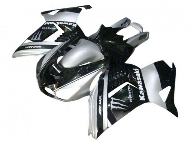 2006-2011 Kawasaki ZX14R ZZR1400 Motorcycle Fairings - Silver Black Monster Australia for Sale
