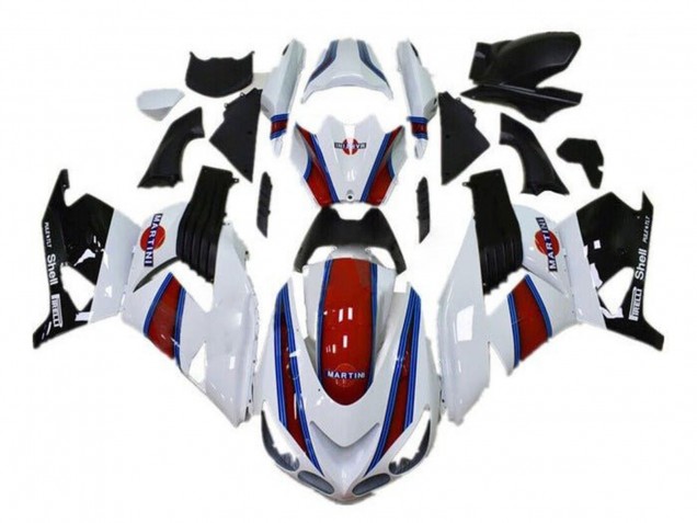 2006-2011 Kawasaki ZX14R ZZR1400 Motorcycle Fairings - White Red Blue Black Martini Australia for Sale