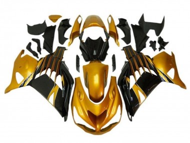 2012-2024 Kawasaki ZX14R ZZR1400 Motorcycle Fairings - Gold Glossy Black Australia for Sale