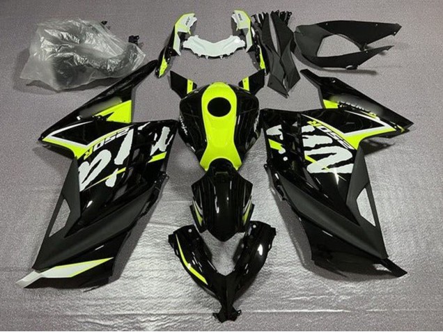 2013-2024 Kawasaki EX300 Motorcycle Fairings - Glossy Black Neon Yellow White Australia for Sale