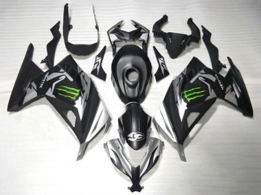 2013-2024 Kawasaki EX300 Motorcycle Fairings - Matte Black Silver Green Monster Australia for Sale
