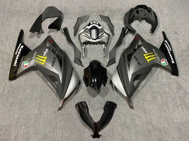 2013-2024 Kawasaki EX300 Motorcycle Fairings - Matte Grey Black Yellow Monster Australia for Sale