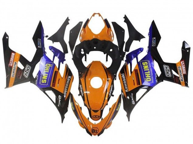 2018-2024 Kawasaki Ninja 400 Motorcycle Fairings - Orange Black Blue Yellow OHLINS Australia for Sale