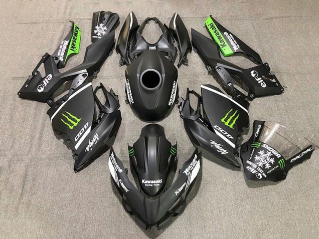 2018-2024 Kawasaki Ninja 400 Motorcycle Fairings - Matte Black White Green Monster Snow Australia for Sale
