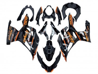 2018-2024 Kawasaki Ninja 400 Motorcycle Fairings - Glossy Black Orange Grey Australia for Sale