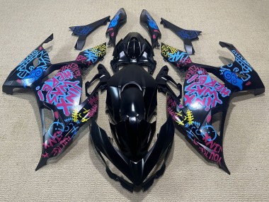2018-2024 Kawasaki Ninja 400 Motorcycle Fairings - Black Blue Jinx Australia for Sale