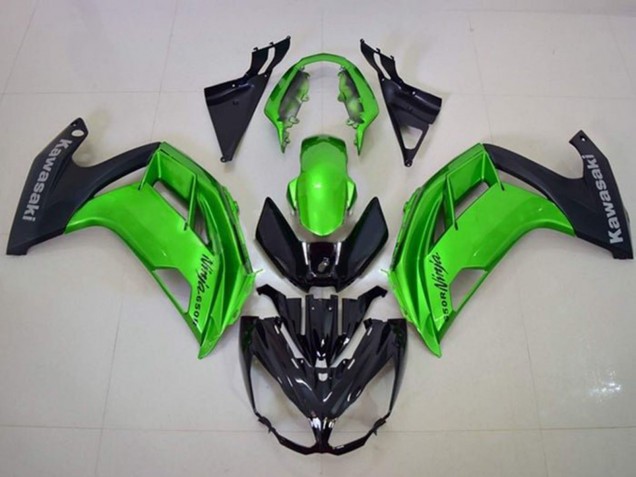 2012-2016 Kawasaki Ninja 650 EX650 Motorcycle Fairings - Green Matte Black Australia for Sale