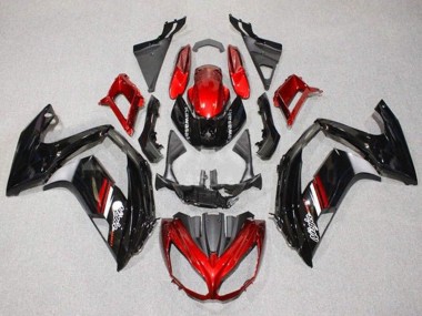 2012-2016 Kawasaki Ninja 650 EX650 Motorcycle Fairings - Red Glossy Black Australia for Sale