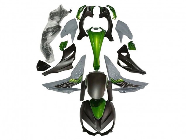 2014-2019 Kawasaki Z1000 Motorcycle Fairings - Green Grey Matte Black Australia for Sale