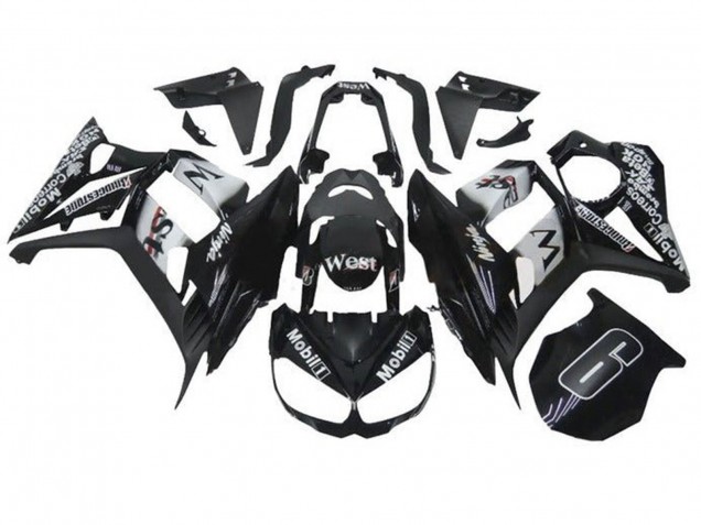 2010-2016 Kawasaki Z1000SX Motorcycle Fairings - Glossy Black White Mobil West Australia for Sale