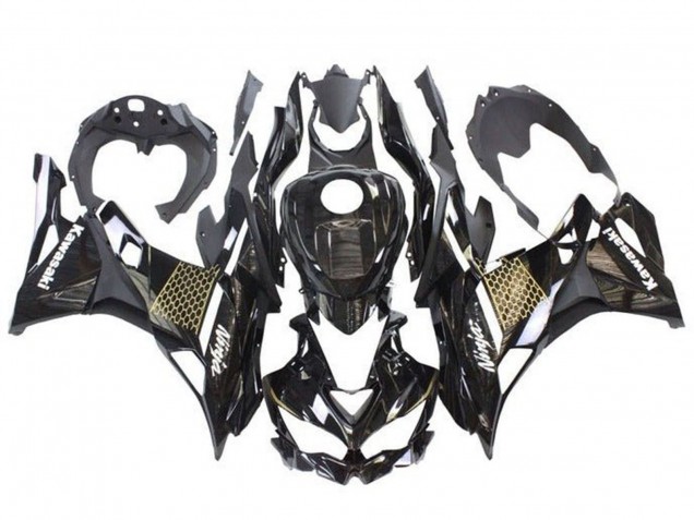 2019-2025 Kawasaki ZX25R ZX-25R Motorcycle Fairings - Glossy Black Gold White Honeycomb Australia for Sale